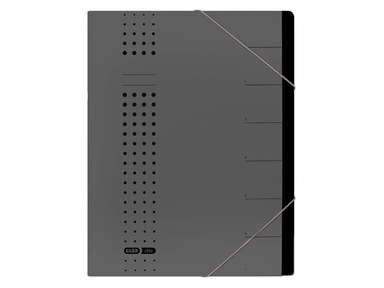 ELBA Ordnungsmappe 'chic' 7 Fächer anthrazit