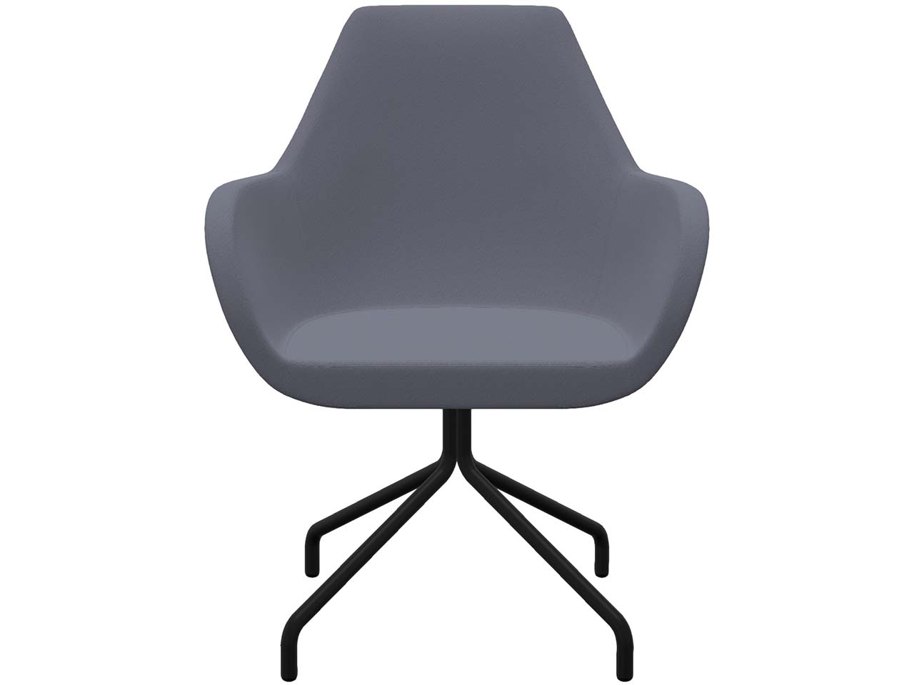 Profim Besucherstuhl "FAN" mit drehbarem Sternfußgestell, schwarz, Stoff: lavendel