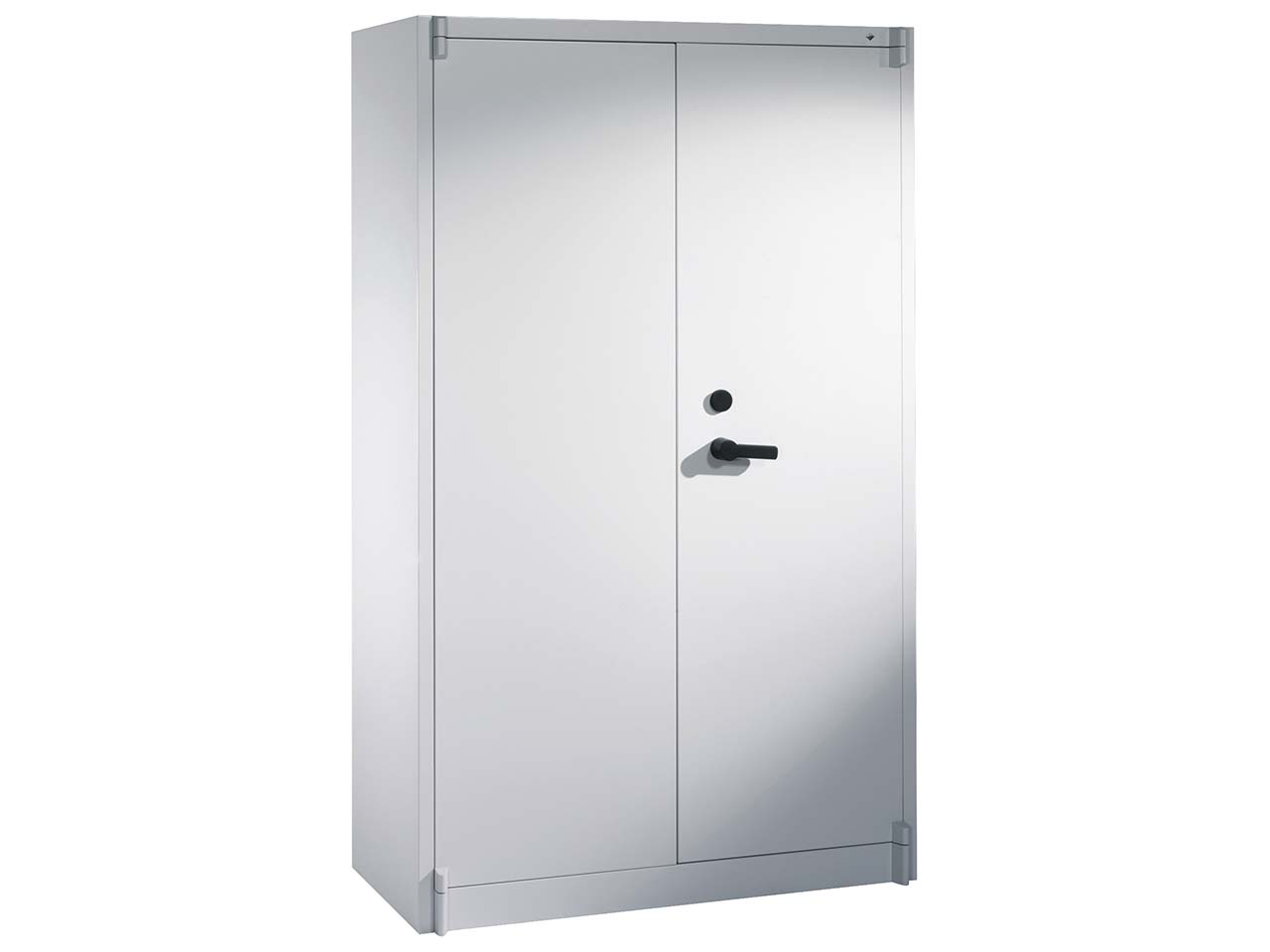 Feuergeschützte Flügeltürenschrank lichtgrau B 120 cm, H 195 cm