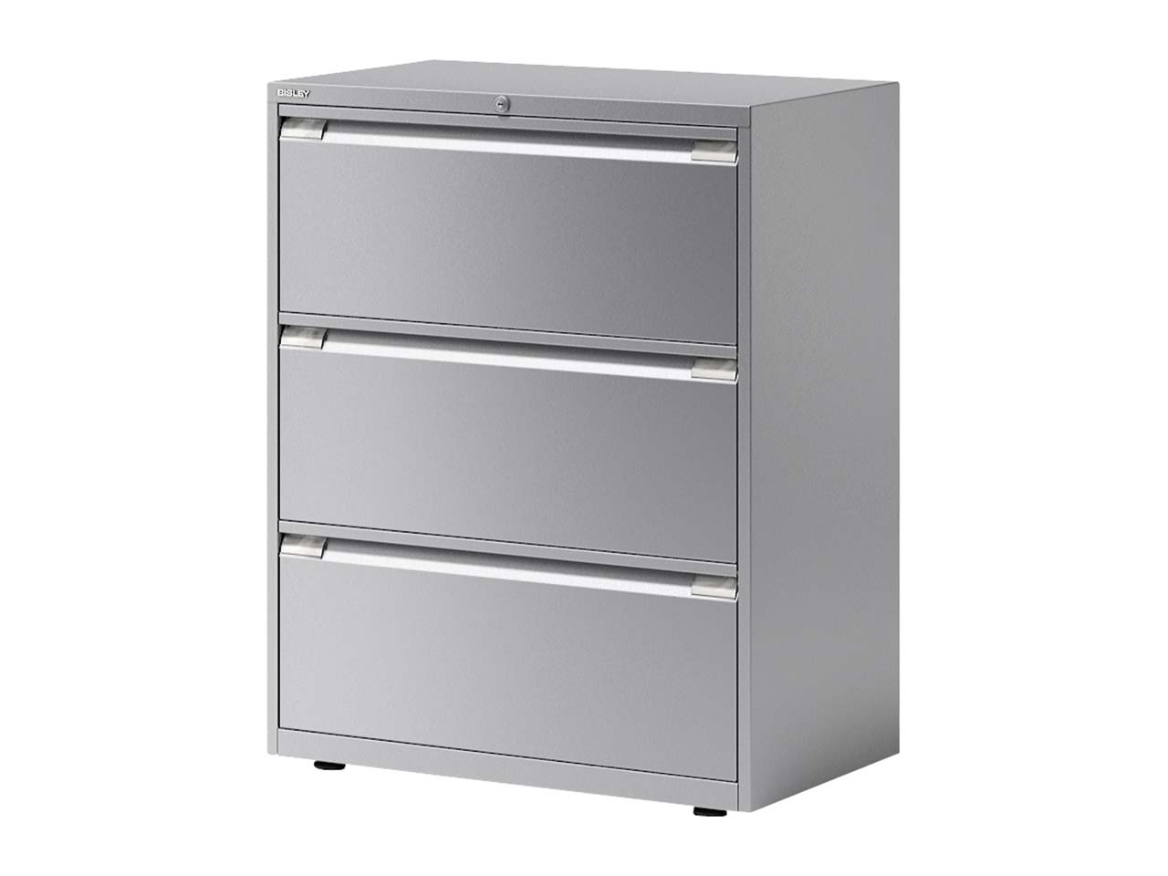 BISLEY Registraturschrank 2-bahnig, 3 Schubladen silber