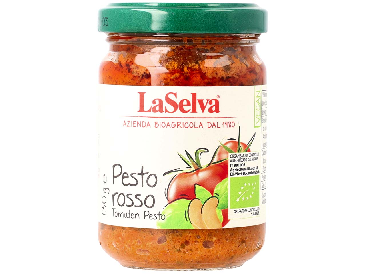 LaSelva Bio-Pesto 'Rosso' Tomate, 130 g