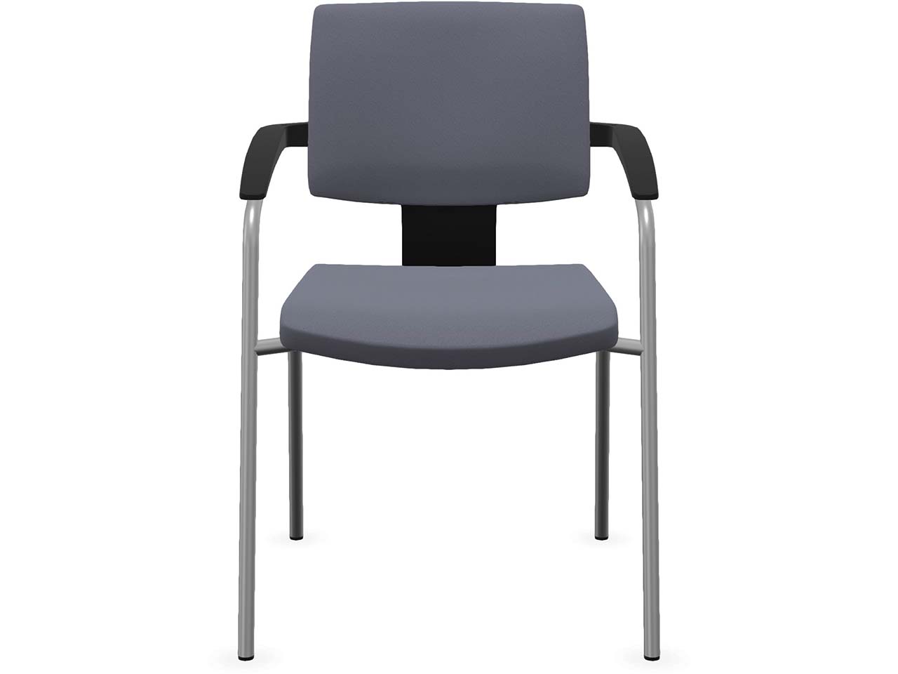 Profim Besucherstuhl "XENON" mit Armlehnen, stapelbar, silber, Stoff: lavendel