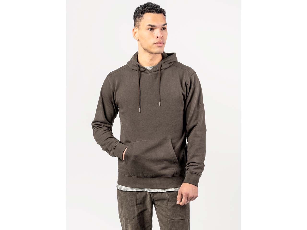 Living Crafts Bio-Herren-Oversized-Hoodie 'SASSO', walnut, Gr. M