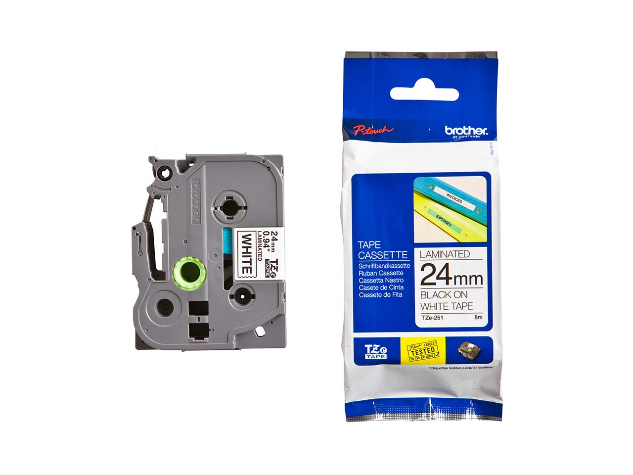 P-Touch Beschriftungsband 'TZe 251' weiß/schwarz