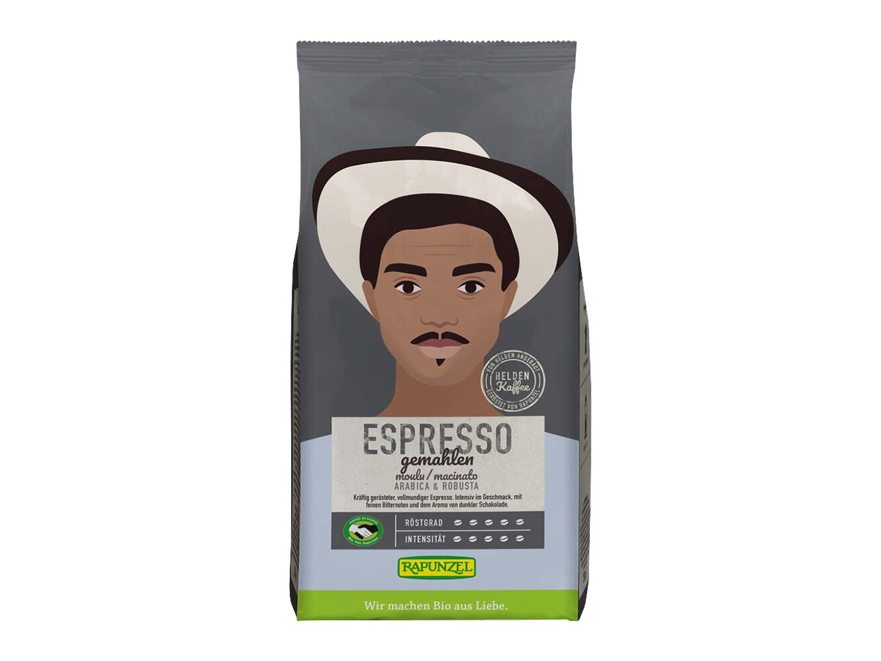 RAPUNZEL Bio-Espresso "Heldenkaffee" gemahlen, 250 g