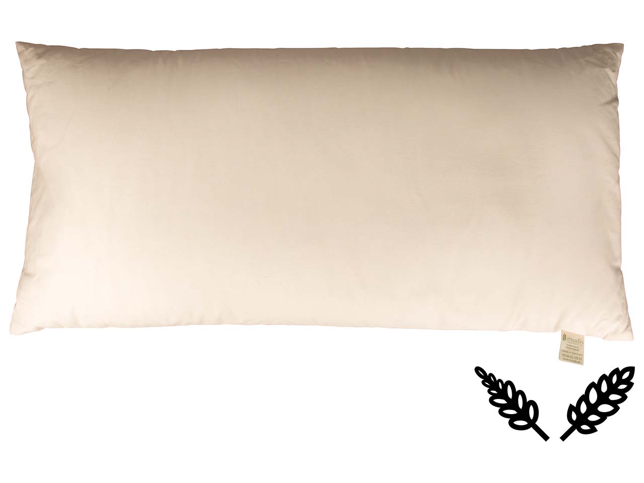 mudis Kopfkissen 40 x 80 cm mit Hirseschalen/Dinkelspelz