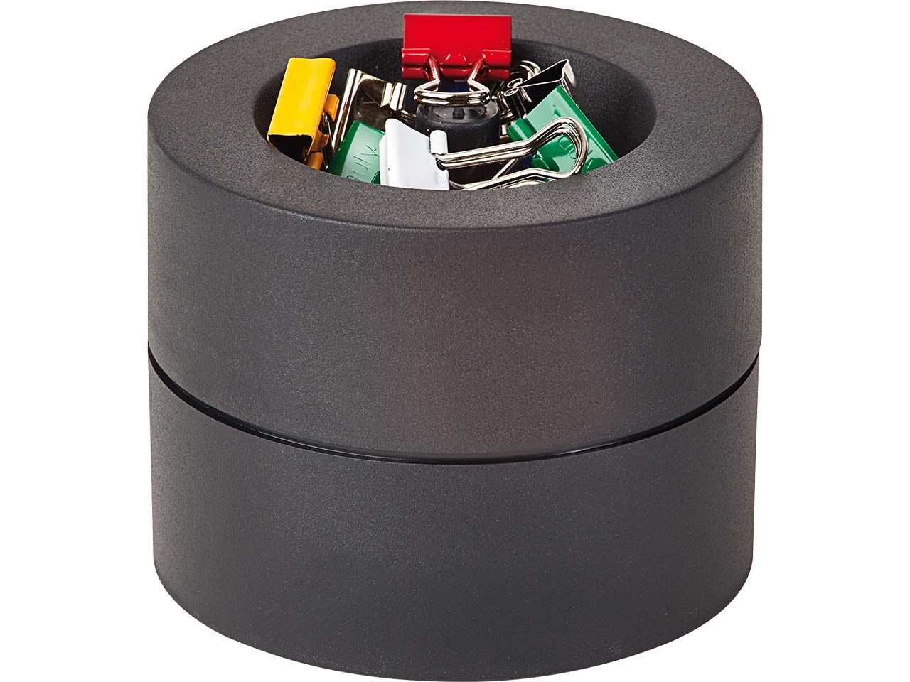 MAUL Klammerspender "MAULpro" inkl. 12 Foldback-Klammern "maulys", schwarz