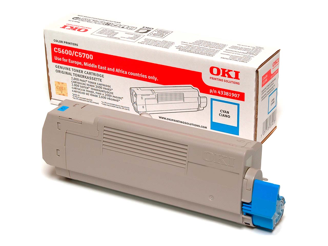 Oki Toner 43381907 cyan