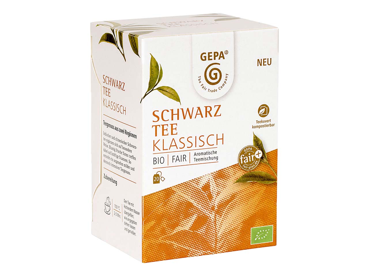 GEPA Schwarzer Bio-Tee Klassisch, 20 x 2 g