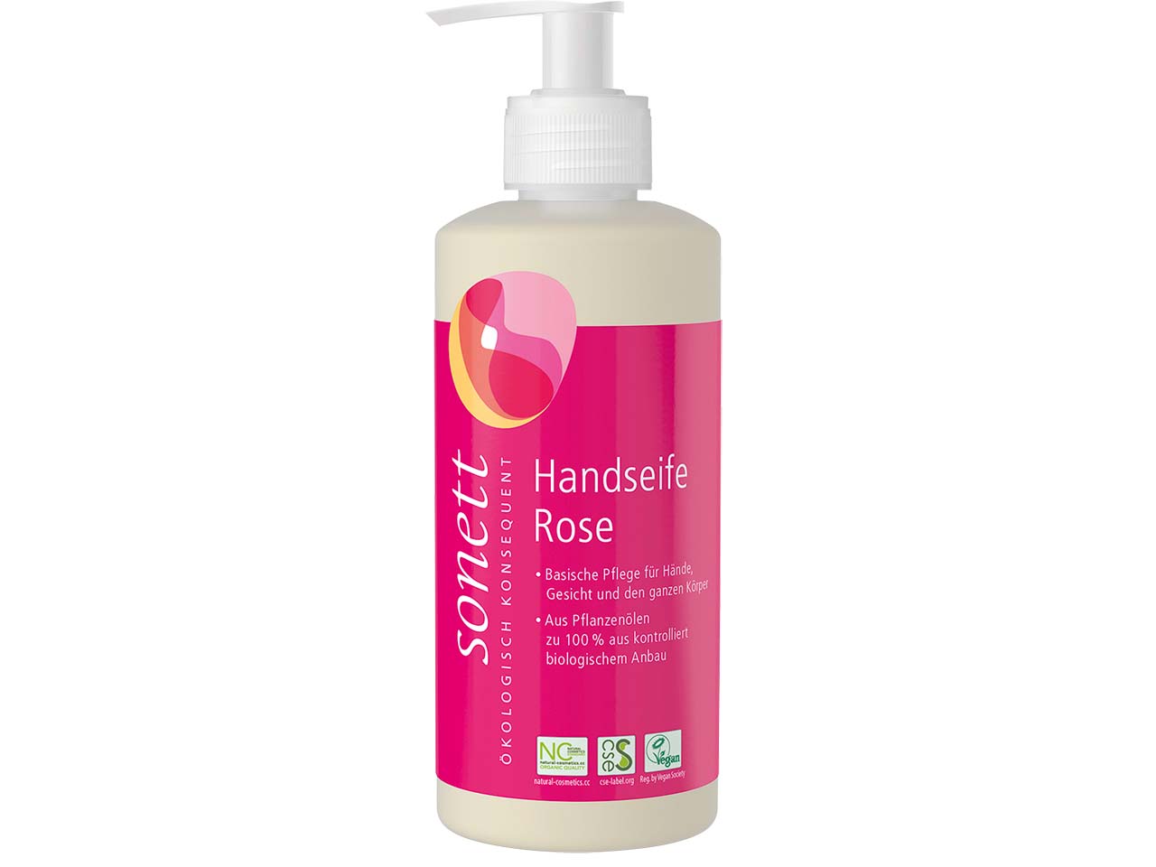 Sonett Flüssigseife 'Rose' in Pumpflasche, 300 ml