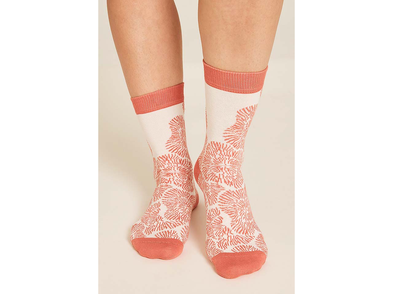 tranquillo Bio-Socken "BLOOM", coral, Gr. 35/38