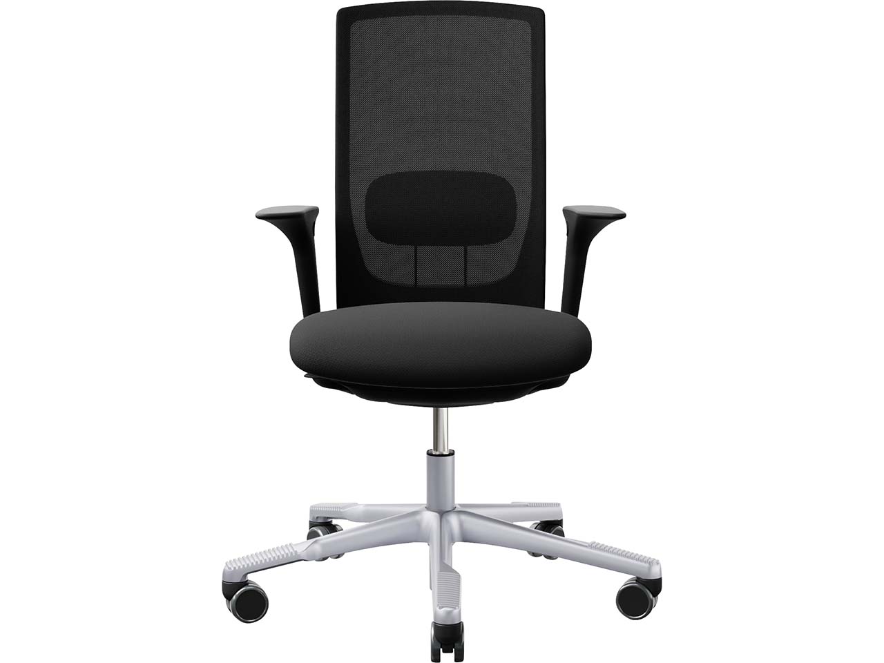 HAG Bürodrehstuhl "Futu mesh 1100-S" mit AL, Gestell: silber, Stoff: "FutuKnit" Night