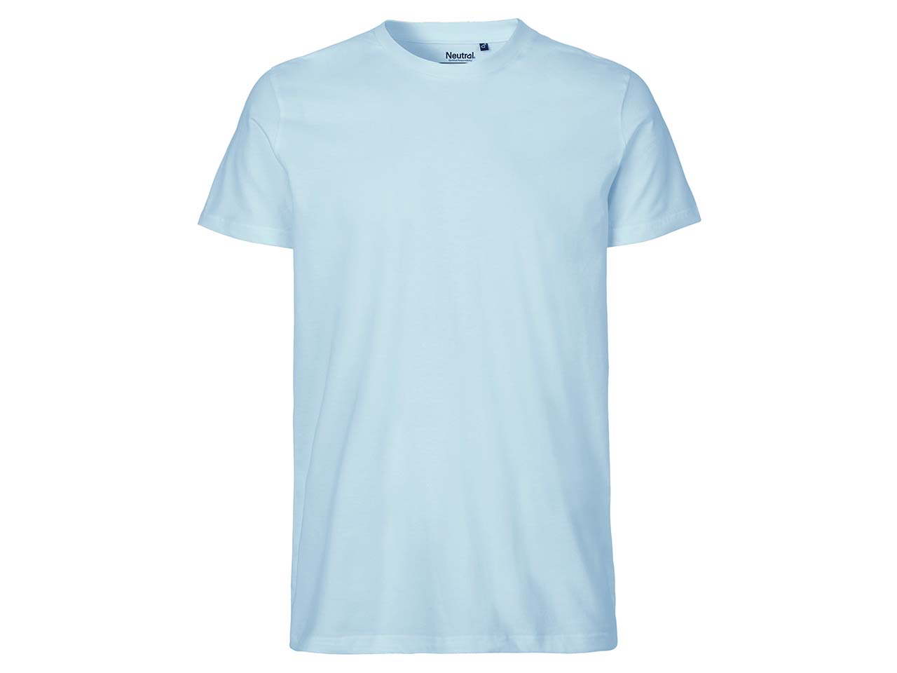 Neutral Bio-Herren-T-Shirt mit Rundhalsausschnitt, light blue, Gr. XL