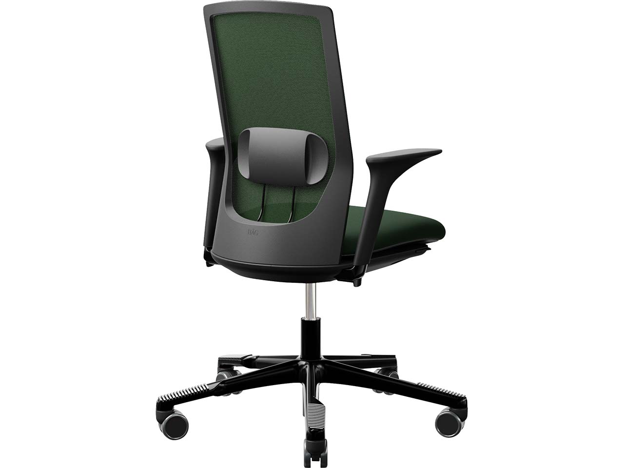 HAG Bürodrehstuhl "Futu mesh 1100-S" mit AL, Gestell: schwarz, Stoff: "FutuKnit" Forest