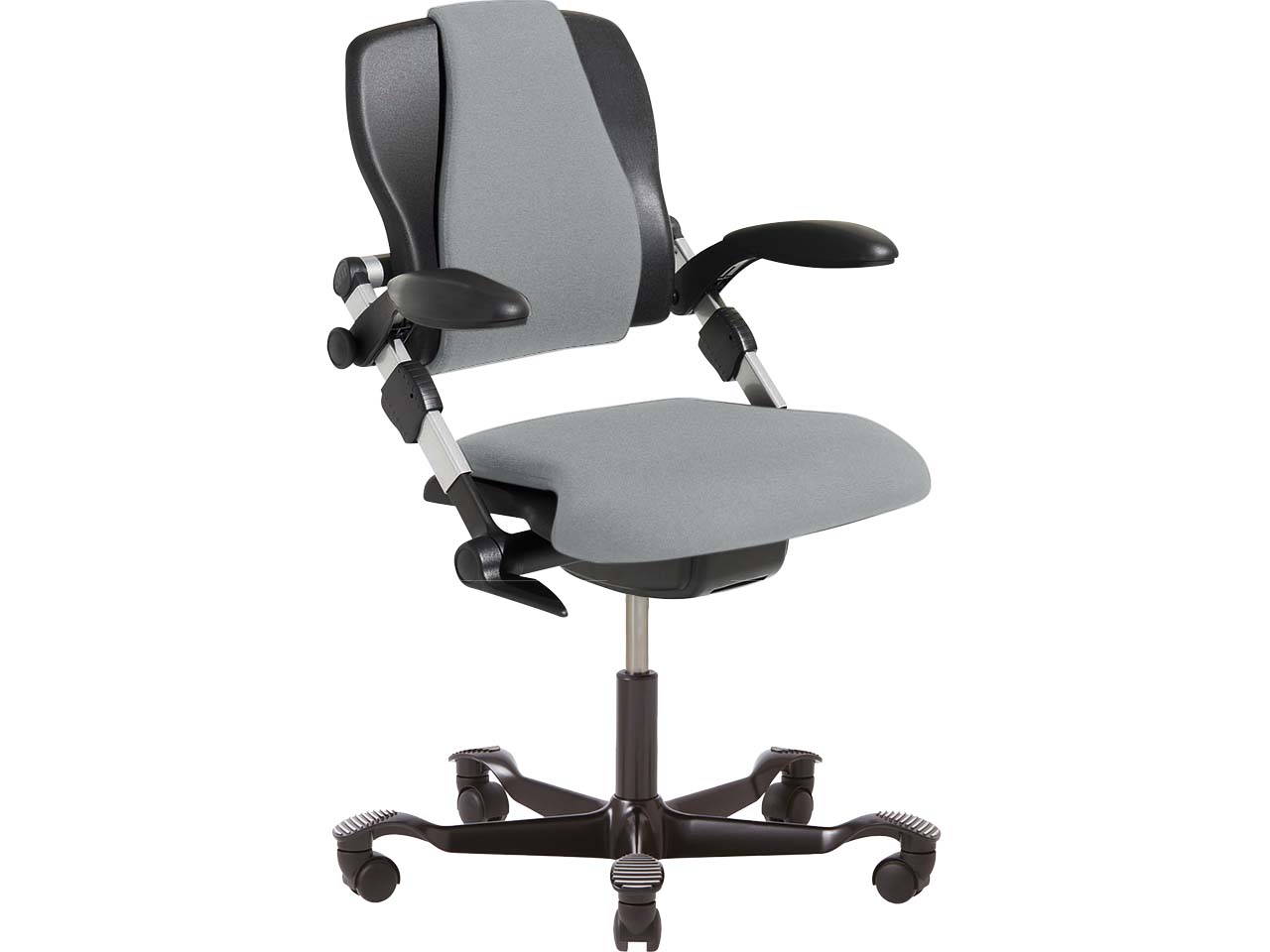 HAG Bürodrehstuhl "H03 340" Gestell: schwarz, Stoff: Select light ash grey
