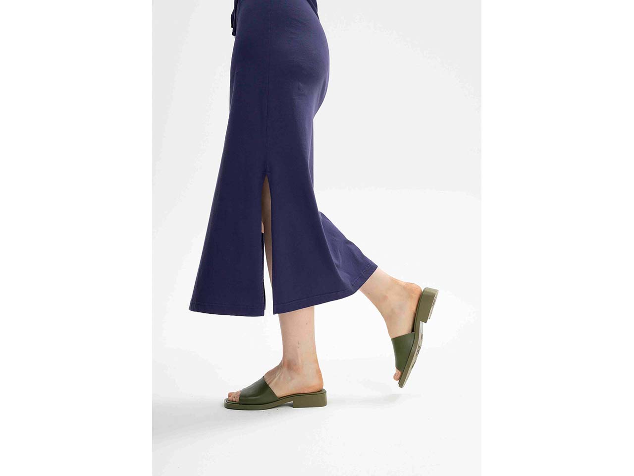 MELA Bio-Damen-Midi-Kleid "SHREOSHI" mit Bindegürtel, summer night, Gr. S