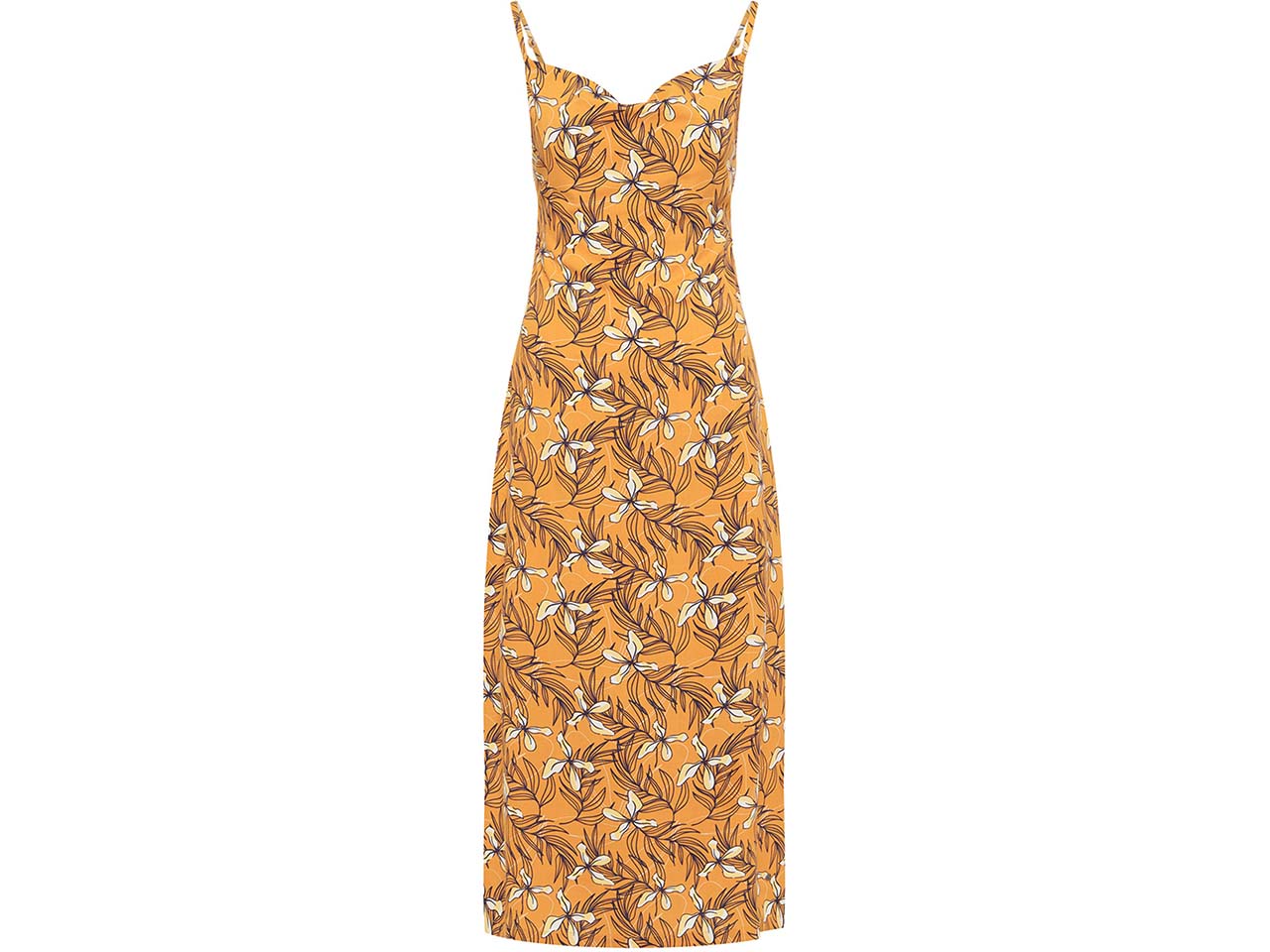 tranquillo Damen-Maxi-Kleid mit überlappendem V-Ausschnitt, hawaii, Gr. 40