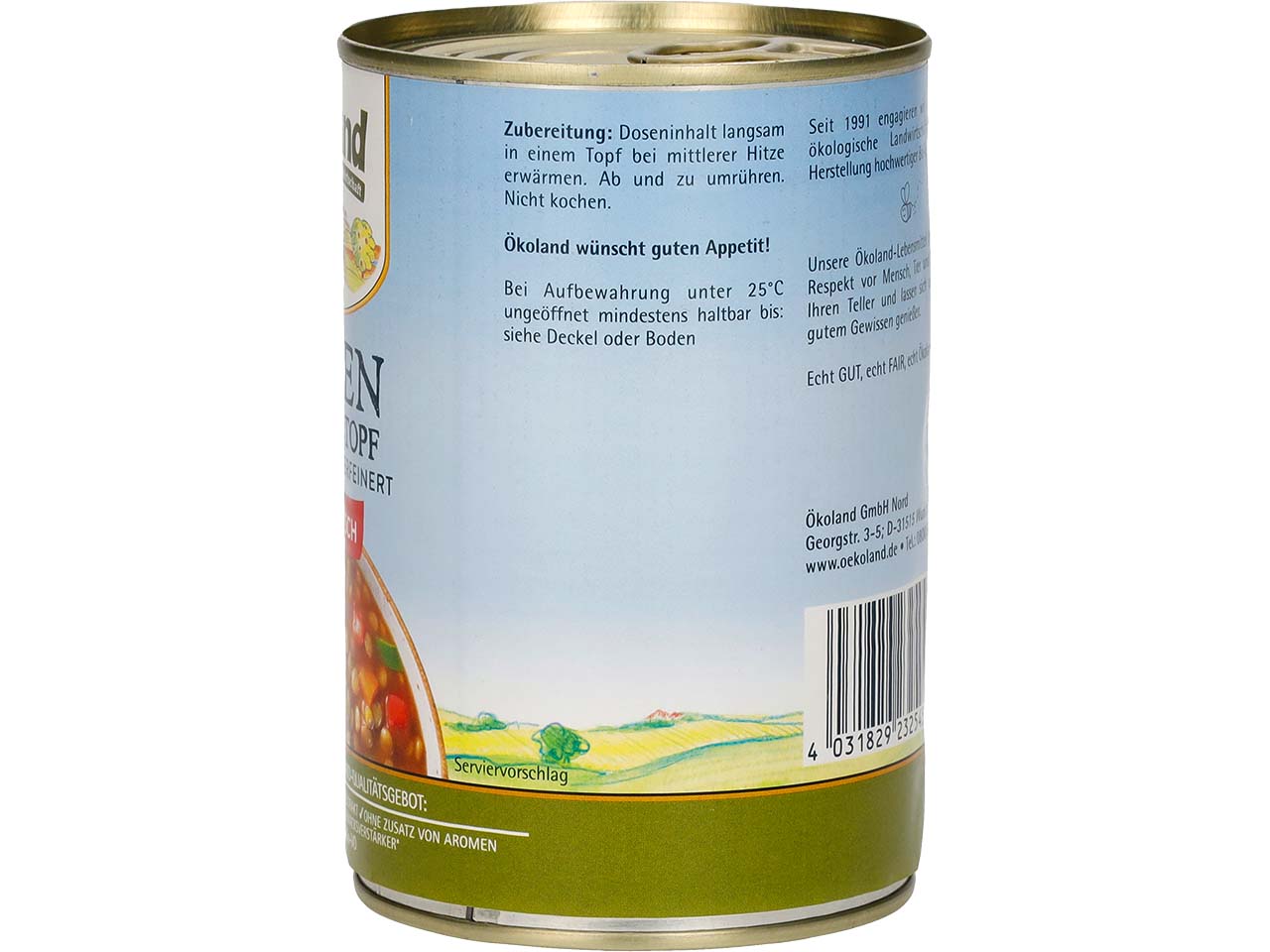 Ökoland Bio-Linsen-Gemüsetopf, 400 g