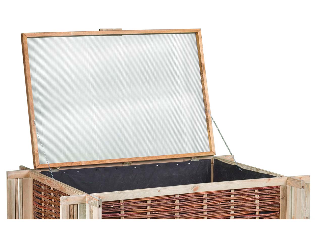 Deckel für Hochbeet aus Kiefer und Weide, Rechteck B 120 x T 80 cm