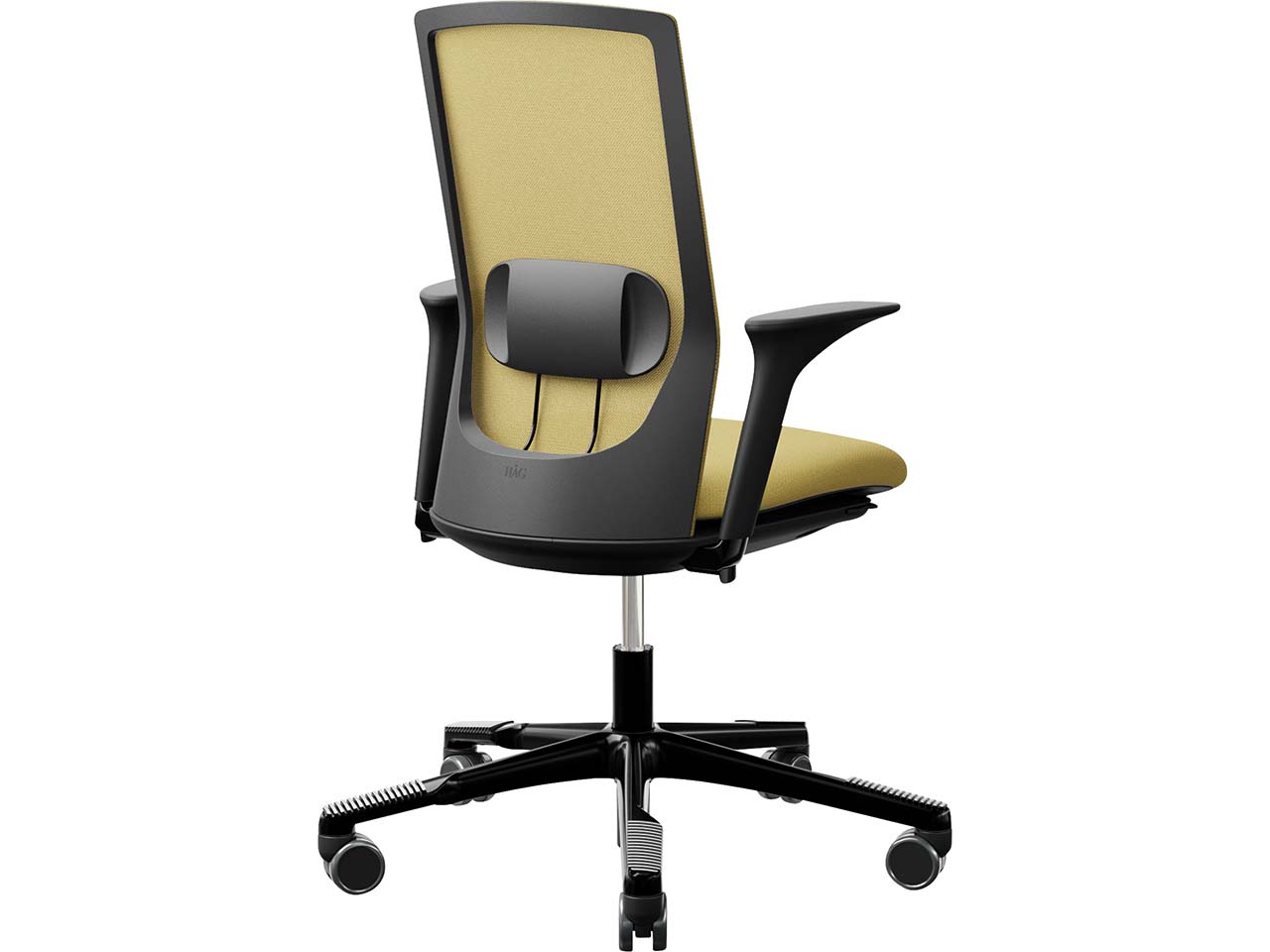 HAG Bürodrehstuhl "Futu mesh 1100-S" mit AL, Gestell: schwarz, Stoff: "FutuKnit" Straw