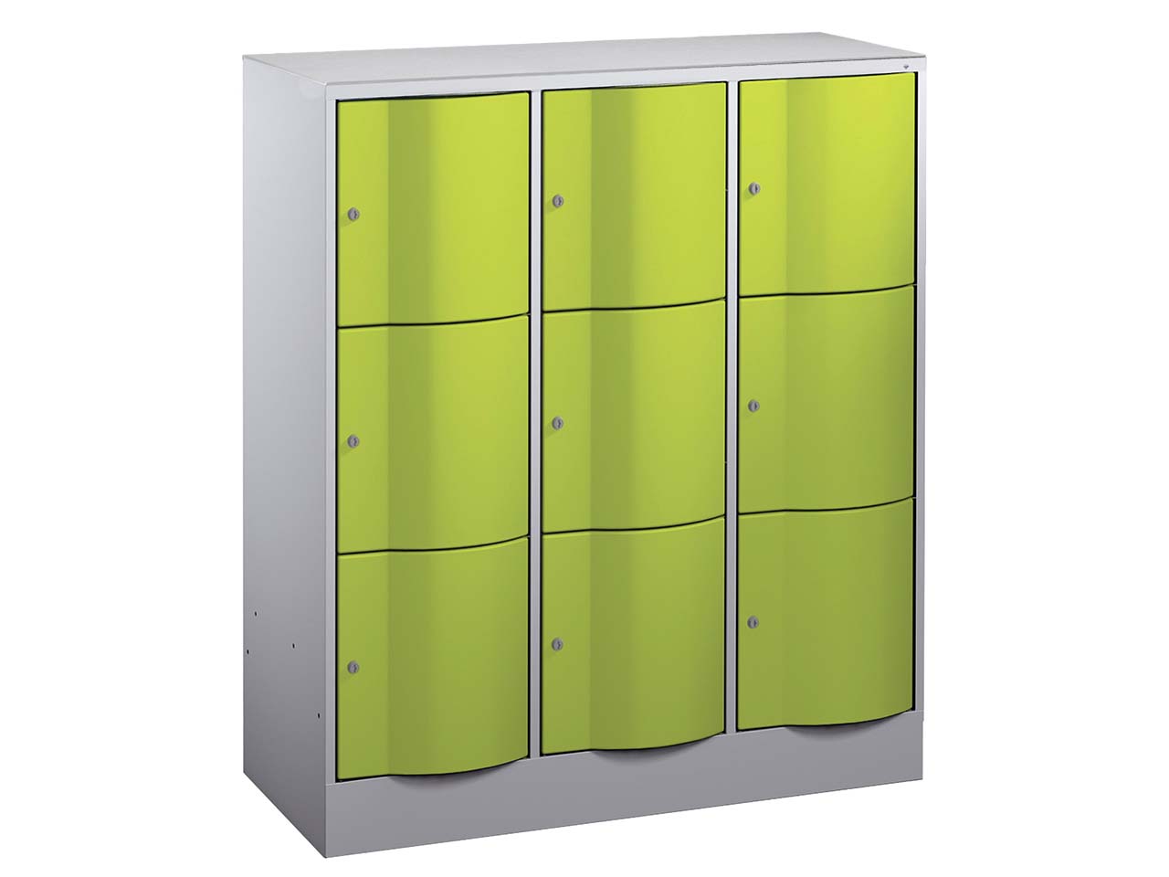 Schließfachschrank 3 Türme lg/gr 3er