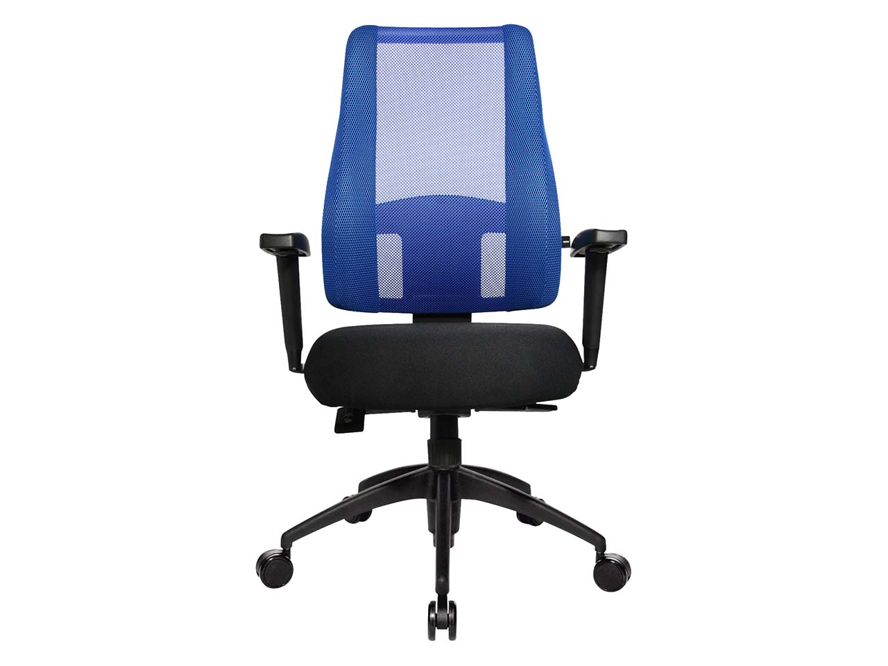 Topstar Bürodrehstuhl "Lady Sitness Deluxe" mit Armlehnen und Kunststofffußkreuz blau