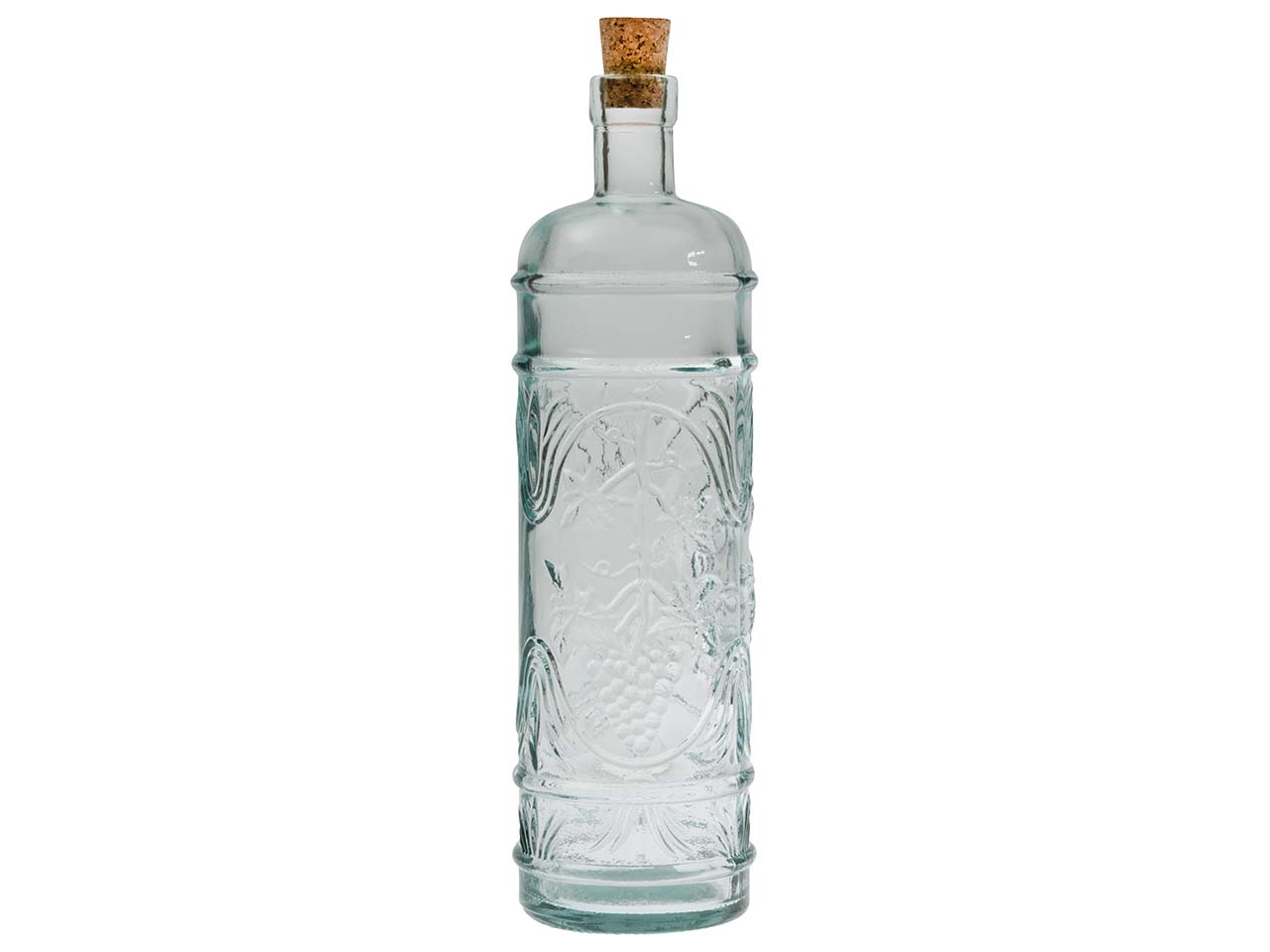 Glasflasche mit Korken "Anis" 1 l aus Recyclingglas