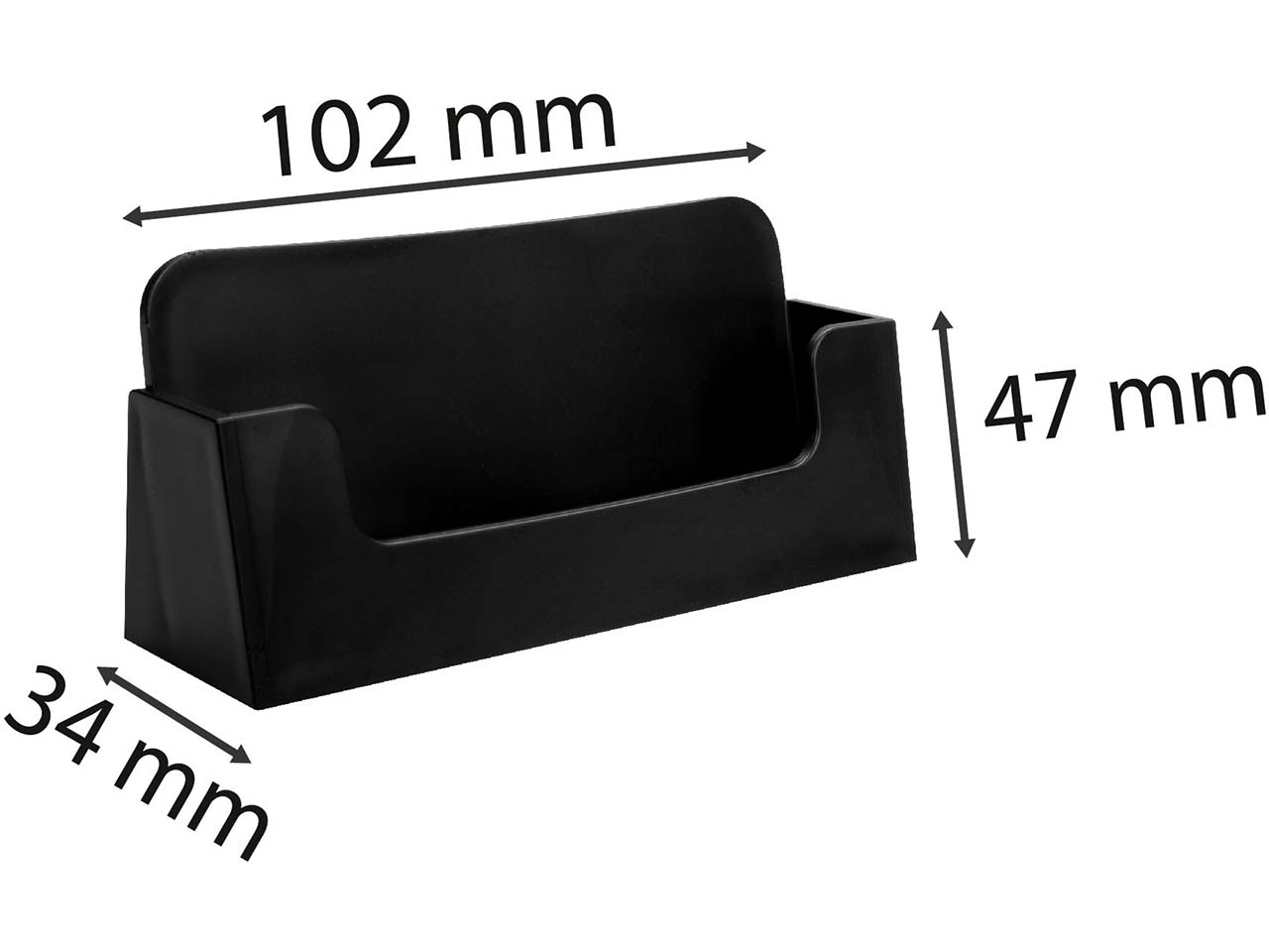 Exacompta Visitenkartenhalter "Exacryl" aus PS, 34 x 102 x 47 mm, schwarz Exacompta Visitenkartenhalter "Exacryl" aus PS, 34 x 102 x 47 mm, schwarz