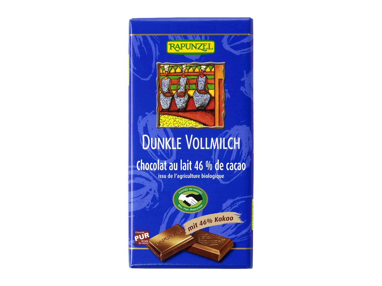 RAPUNZEL Bio-Vollmilch-Schokolade mit 46 % Kakao