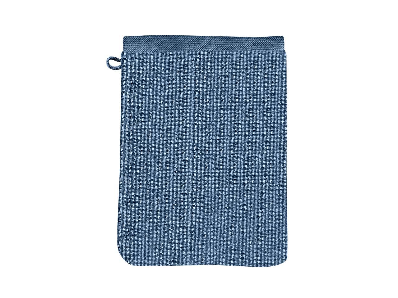 Living Crafts 2er-Pack Bio-Waschhandschuh "Barcelona" blau/natur gestreift product